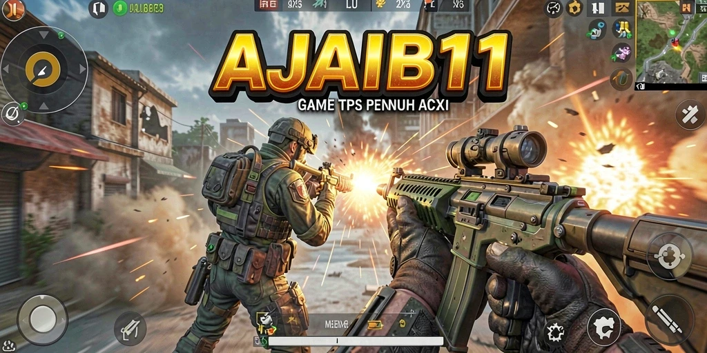 Tampilan gameplay AJAIB11 yang mendebarkan dalam pertempuran TPS.