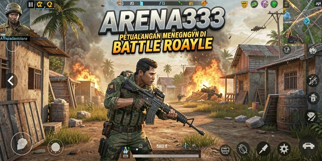 Screenshot gameplay ARENA333 yang menunjukkan momen pertempuran sengit.