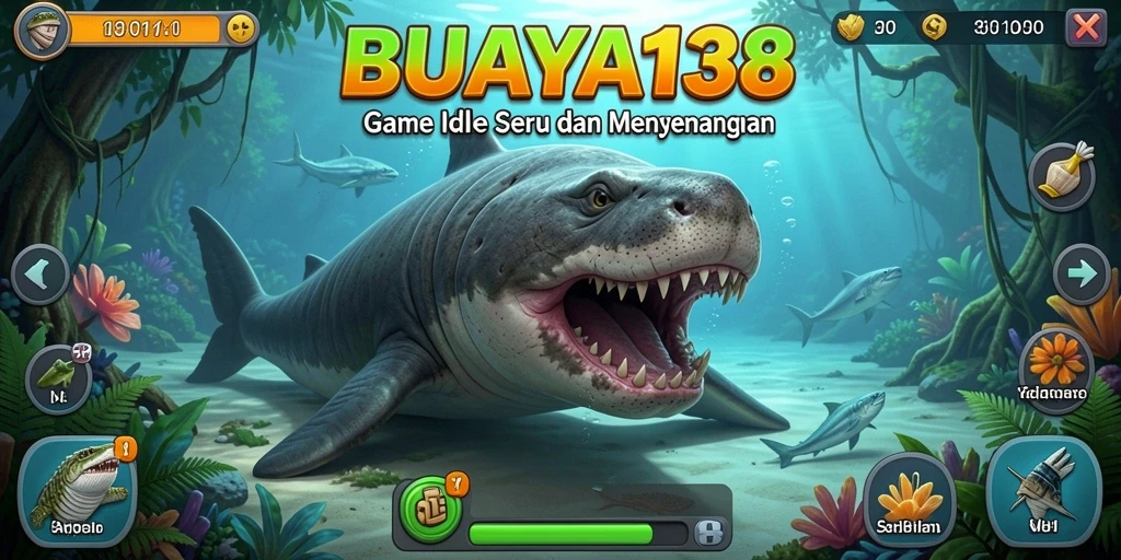 Tampilan menarik dari gameplay game Idle BUAYA138.