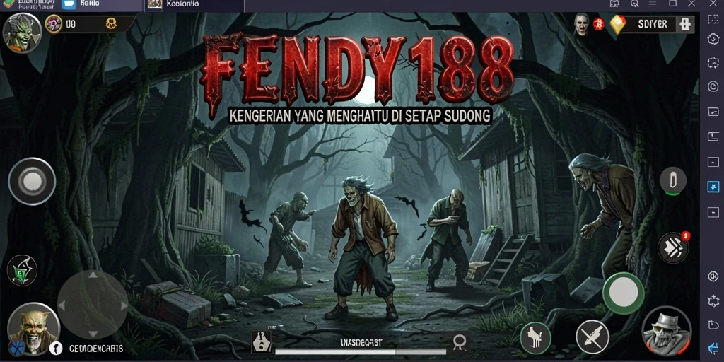 Menampilkan gameplay mendebarkan dari FENDY188 di suasana kegelapan.