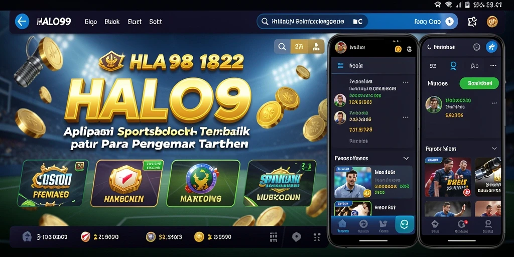 Tampilan screenshot utama HALO99 menampilkan antarmuka pengguna Sportsbook.