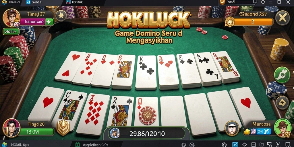 Screenshot gameplay HOKILUCK yang menampilkan tantangan Domino.