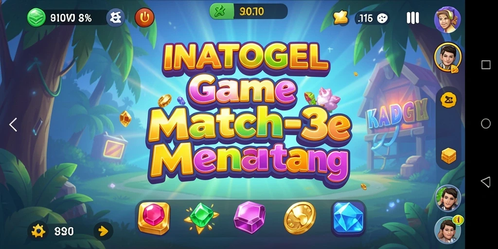 Screenshot gameplay INATOGEL yang penuh warna dan menantang.