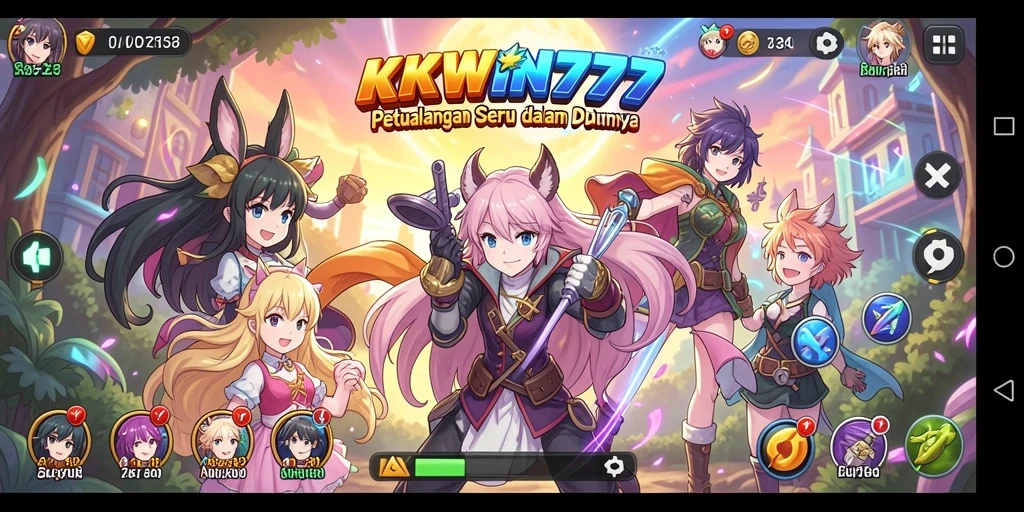 Tangkap aksi seru dalam gameplay Anime KKWIN777.