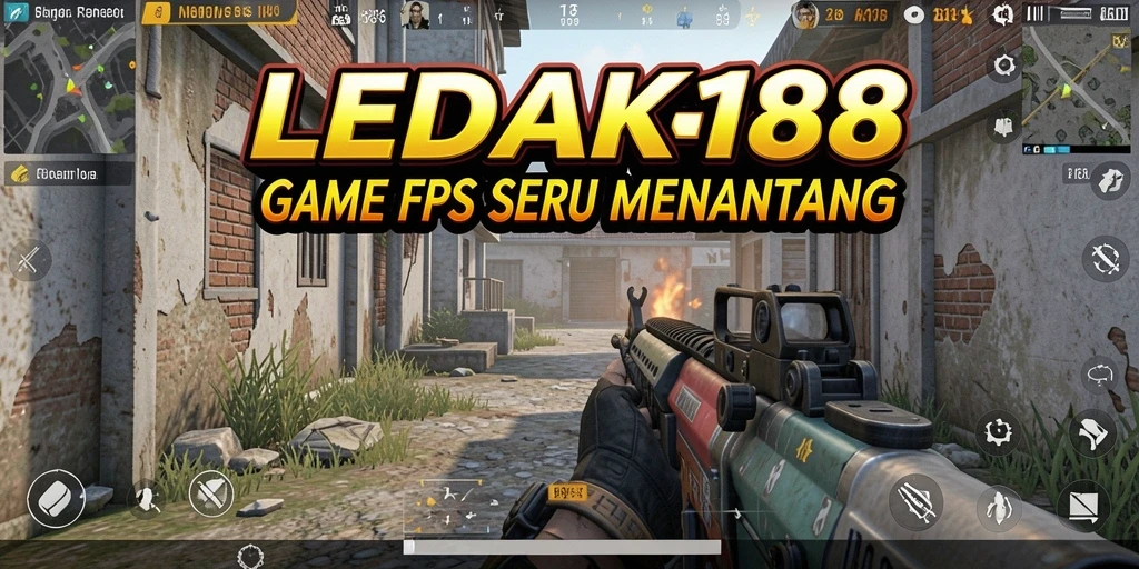 Tangkapan layar LEDAK188 menunjukkan aksi tembak-menembak yang intens.
