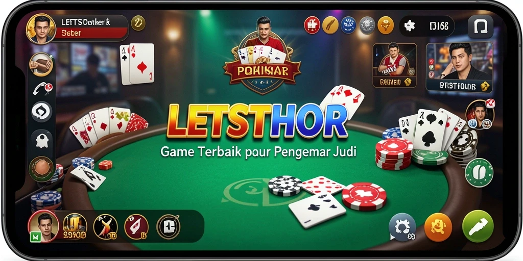 Tampilan gameplay Poker yang menarik dan interaktif di LETSTHOR.