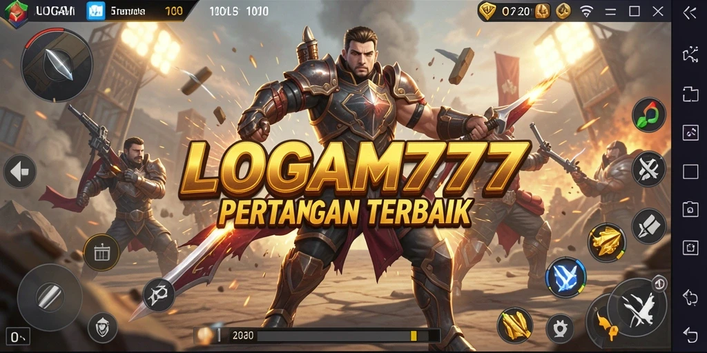Tampilan gameplay mendebarkan di LOGAM777 saat bertarung untuk menjadi yang terakhir.