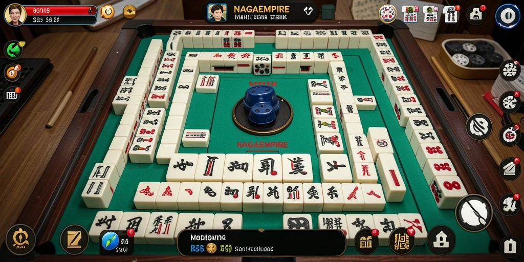 Tampilan gameplay menarik NAGAEMPIRE dengan desain Mahjong yang menawan.
