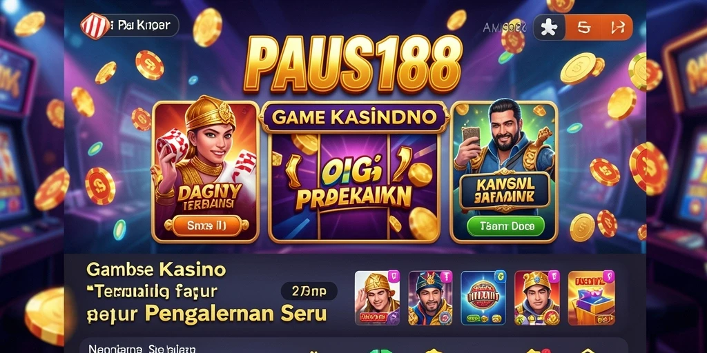 Tampilan gameplay seru di PAUS188 dengan berbagai permainan kasino.