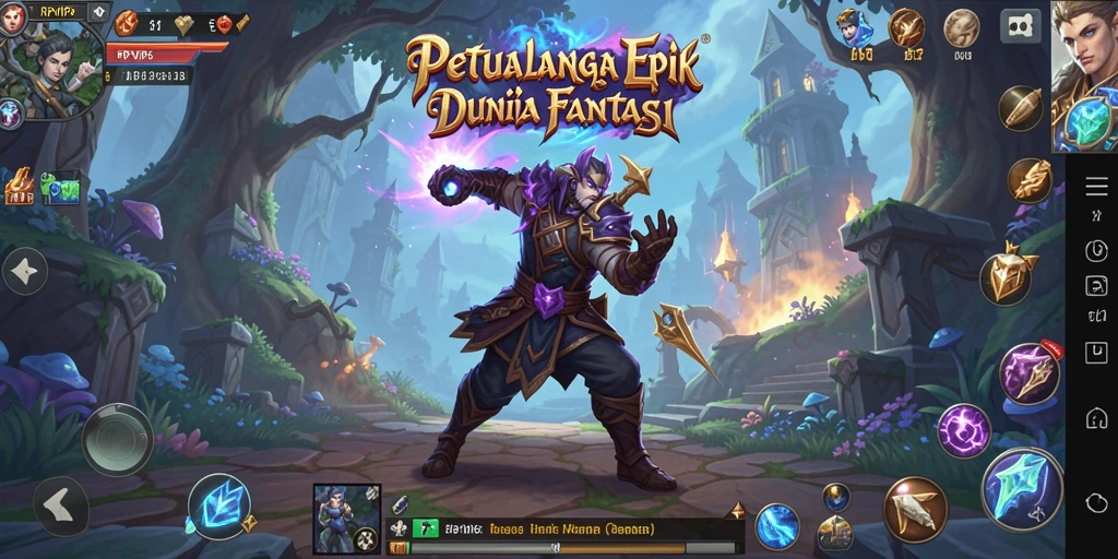 Tangkapan layar utama RPVIP6 menampilkan aksi seru gameplay RPG.