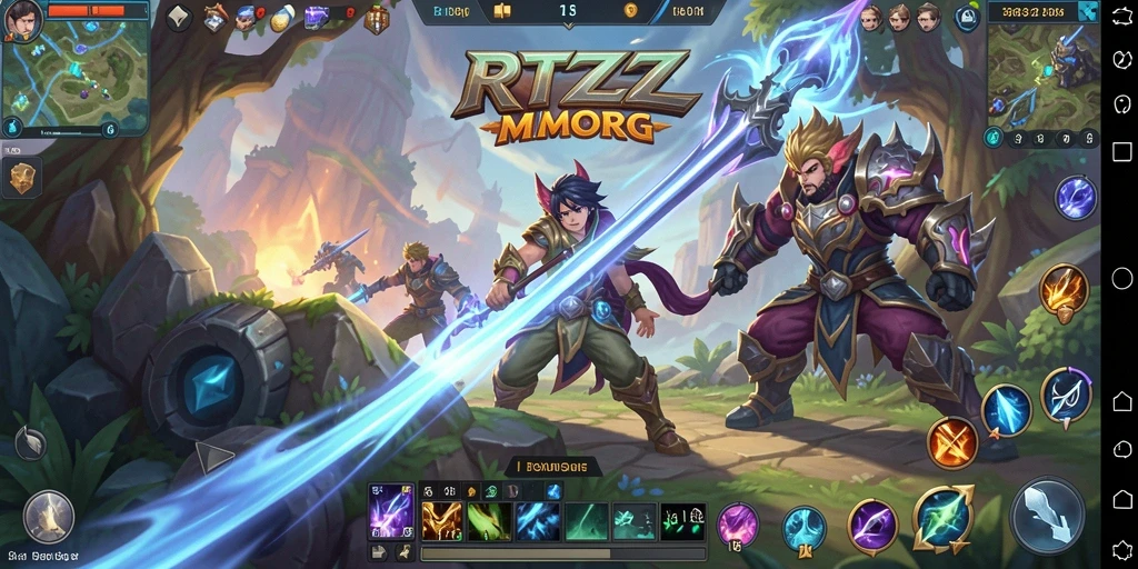 Screenshot gameplay RTZZ menampilkan aksi seru di dunia MMORPG yang luas.