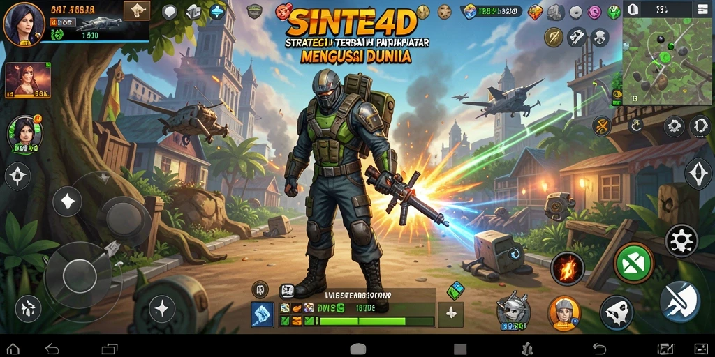 Tampilan gameplay SINTE4D menampilkan aksi strategi epik dan mendebarkan.