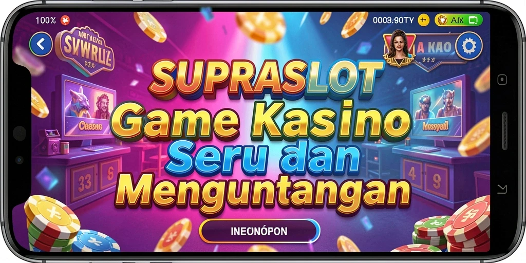 Tampilan gameplay <strong>SUPRASLOT</strong> dengan berbagai pilihan slot yang menarik.